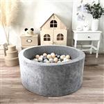 Ballenbad - Soft Velvet - 90x40cm - Grey (melange) Excl ballen