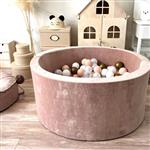 Ballenbad - Soft Velvet - 90x40cm - Dark Beige Excl ballen