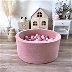 Ballenbad - Soft Velvet - 90x40cm - Raspberry Pink Excl ballen