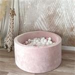 Ballenbad - Soft Velvet - 90x40cm - Light Pink Excl ballen