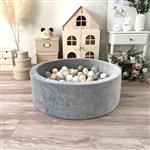 Ballenbad - Soft Velvet - 90x30cm - Grey (melange) Excl ballen