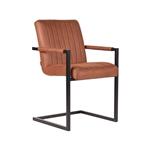 Eetkamerstoel Milo 55x55x85 cm | Cognac Microvezel