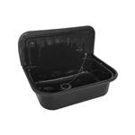 Uitstortgootsteen BWS Burton 50,5x33x37 cm Plaatstaal Glans Zwart