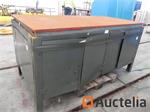 Werkbank 4 deuren met stalen rek - Ref : 9760-016