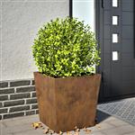 vidaXL Plantenbak 50x50x50 cm weervast staal