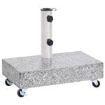 vidaXL Parasolvoet 45x25x8 cm graniet lichtgrijs