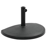vidaXL Parasolvoet halfrond 15 kg polyresin zwart