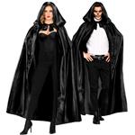 satijnen cape met kap 152cm