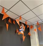 Kingdo Oranje Vlaggenlijn Lengte 10 meter met 18 oranje puntvlaggen