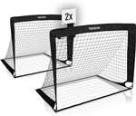 Tycano Voetbaldoelen Pop-Up Set - 120 x 90 cm - Geschikt voor tuin