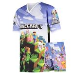 Kingdo Minecraft Shirt en Broekje - Voetbaltenue - Kinderen