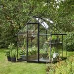 Tuinkas Qube 66, zwart gecoat