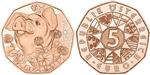 Oostenrijk 5 Euro 2023 ´Geluk gehad´