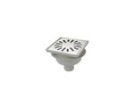 Doucheput Aquaberg ABS Vloerput RVS Rooster RVS Sierrand Onderaansluiting 50mm 15x15 cm