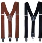 Duo Pack  Heavy Duty Bretels (zwart camel) 3 clips
