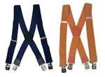 Duo Pack  Heavy Duty Bretels (donkerblauw camel) 4 clips