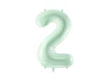 Cijferballon 2 jaar groen 72cm