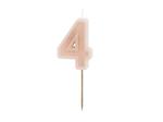Cijferkaars 4 jaar oud roze 10cm