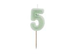 Cijferkaars 5 jaar groen 6cm