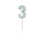 Cijferkaars 3 jaar mint 6cm