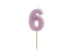 Cijferkaars 6 jaar paars 6cm