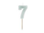 cijferkaarsen 7 jaar mint 6cm