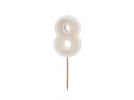 Verjaardagskaars 9 jaar beige