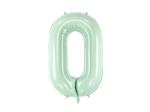 0 Jaar Cijfer Ballon Mintgroen 72cm