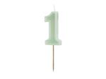 1 Jaar Kaars Mintgroen 10cm