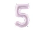 Cijferballon 5 jaar paars 72cm