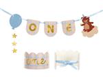 1ste verjaardagset Teddy Bear blauw