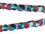 Roze blauwe metallic slinger 2,2m