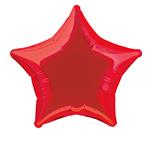 Ster Helium Ballon Rood Leeg 50cm