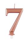 Cijferkaars 7 jaar rose goud 10cm