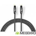 Digitale Audiokabel | TosLink Male - TosLink Male | Gun Metal Grey | Gevlochten Kabel