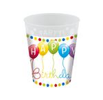 Happy Birthday Beker 250ml 4st