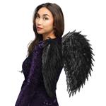 Halloween Vleugels Zwart Engel 55cm