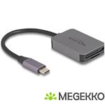 DeLOCK 91009 geheugenkaartlezer USB 3.2 Gen 1 (3.1 Gen 1) Type-C Grijs
