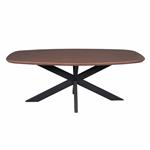 Eettafel Madison Walnut | 280 cm | Deens Ovaal | Poot Black