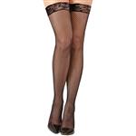 VISNETPANTY ZWART MET KANTEN TOP
