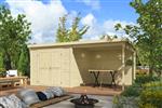 Blokhut met overkapping Lars 500x250 vuren