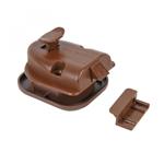 Toiletdeurslot Rond Inbouw Bruin