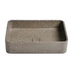 Waskom Ideavit Idea.Gaia 50x32.5x12 cm Vierkant Terrazzo Grijs/Bruin