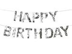 Happy Birthday Banner, 2.2m, silver