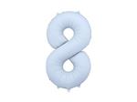 Foil Balloon Number ''8'', 86cm, misty blue