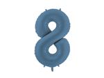 Foil Balloon Number ''8'', 86cm, navy blue