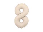 Foil Balloon Number ''8'', 86cm, light warm grey