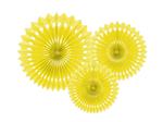 Decorative Rosettes, Yellow, 20-30cm