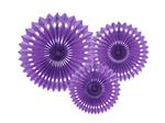 Decoratieve rozetten, paars, 20-30cm