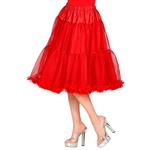 TULLE ROK MET RUFFEL/PETTICOAT 65CM, ROOD